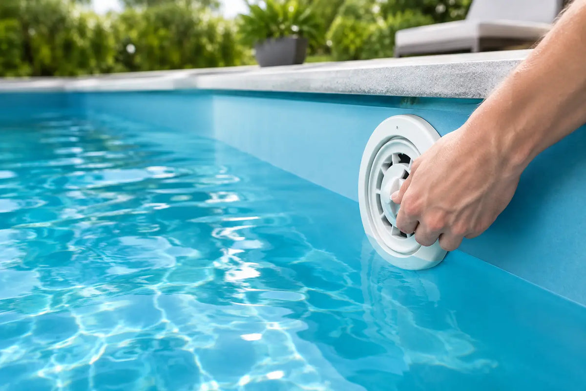 Einlaufdüse Pool einstellen für sauberes Wasser