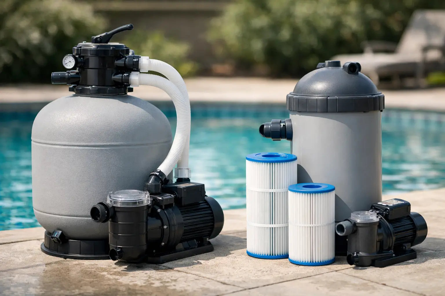 Sandfilter oder Kartuschenfilter im Pool?