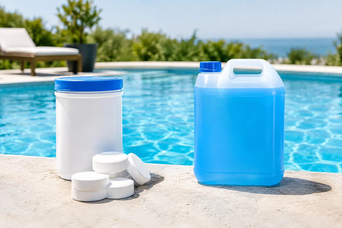 Chlortabletten oder Flüssigchlor im Pool?