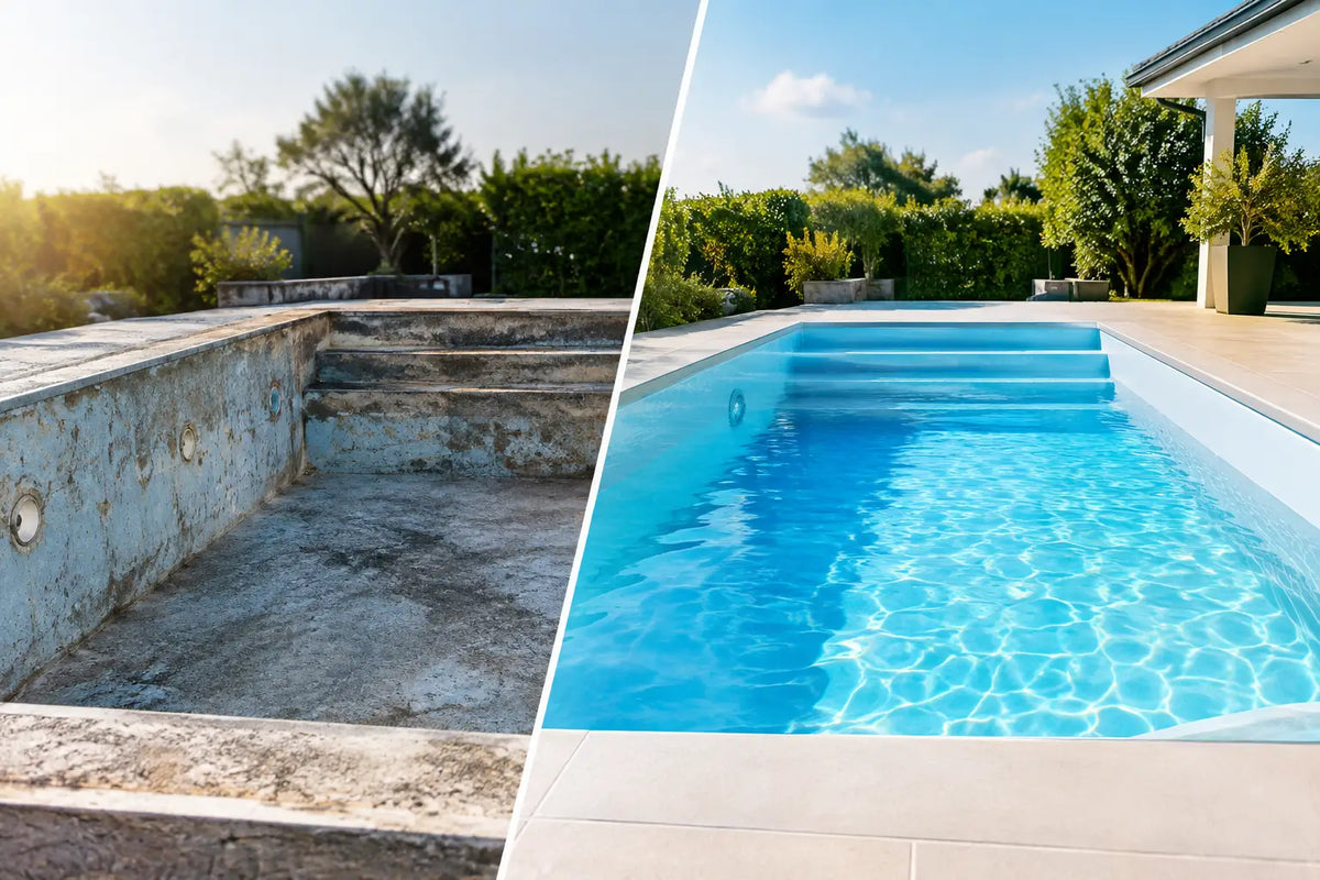 Pool-Sanierung vorher nachher richtig planen