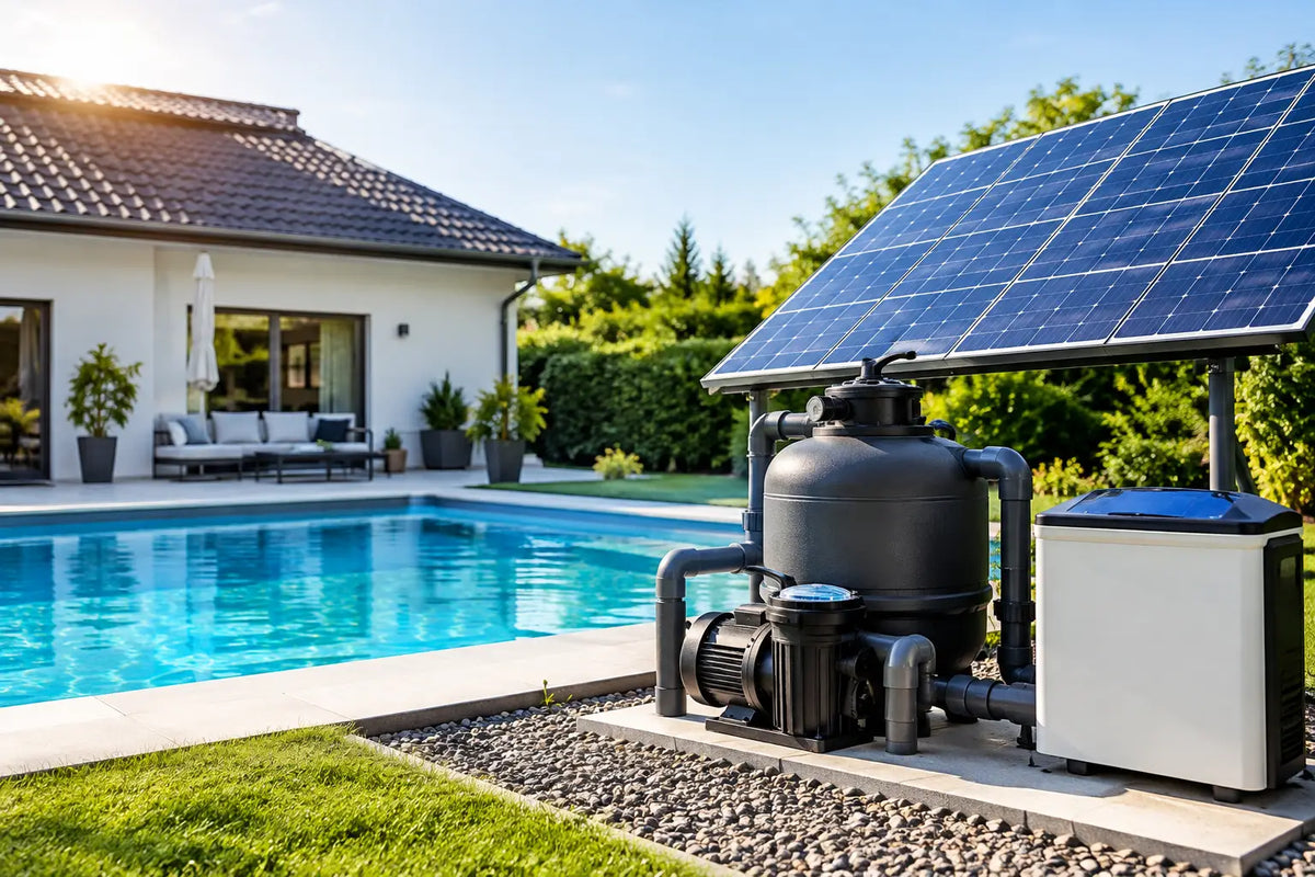 Solarbetriebene Pooltechnik für Eigenheime