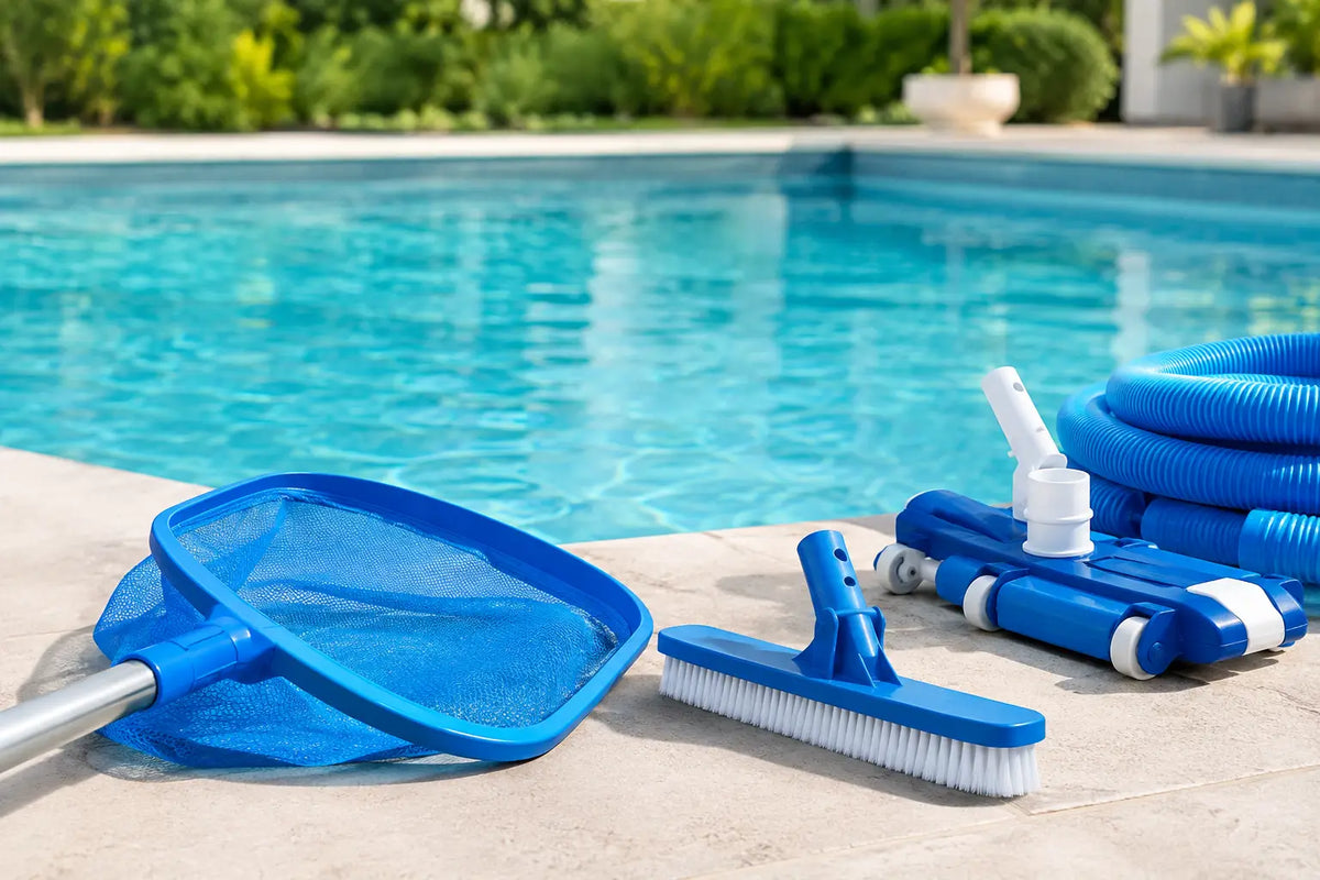 Poolreinigungssets für schnelle Grundpflege