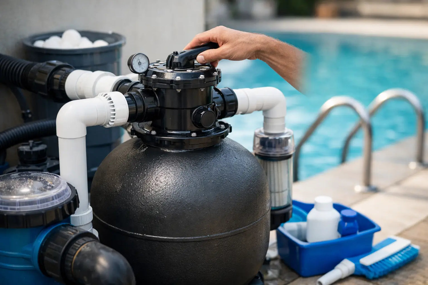 Filteranlage Pool richtig reinigen
