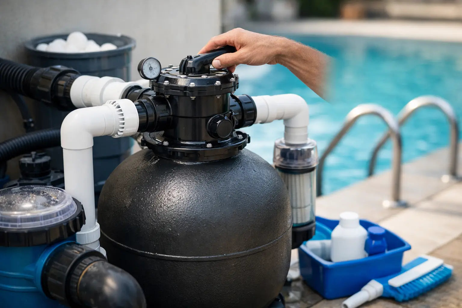 Filteranlage Pool richtig reinigen