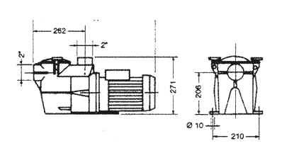 Kripsol Schwimmbadpumpe KS75  0,55kW, 400V