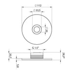 Blende für Ocean® Einlaufdüse DIN V4A AISI 316, 11/2“ AG
