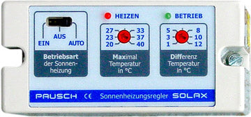 Solarregler 230V SOLAX m. Fühler u.Tauchhülse +Sockel