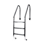 Edelstahlleiter STANDARD d43 mm 2-stufig V4A mit  Antislip Stufen