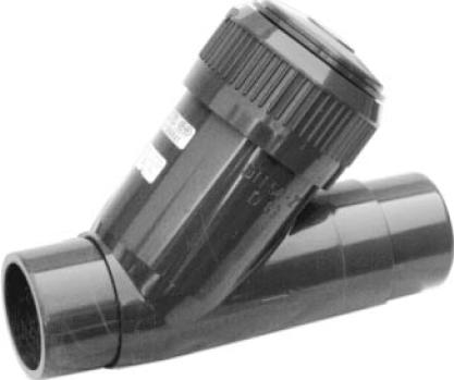 Rückschlagventil-Klebestutzen (Schrägsitz) PVC d 32 EPDM