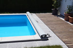 Rollabdeckplane für 8m x 4m Becken, Modell light hellgrau