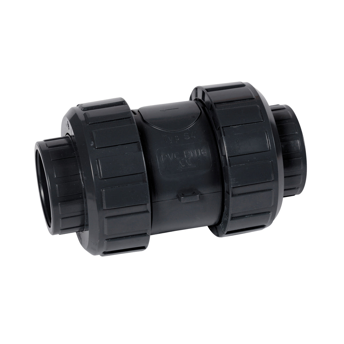 Rückschlagventil S4  PVC grau PVCu Klebemuffe d50-75 metrisch PN16 EPDM