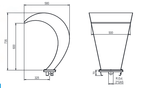 Schwalldusche V4A Cortina 500