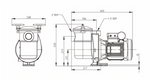 Schwimmbadpumpe Bronze 5BRF-3 E2 400V 1,10kw  21 m³/h  2“ - 1 1/2“ IG