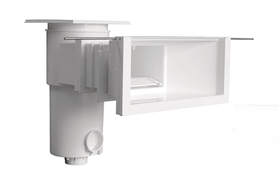 High Level Einbauskimmer Breitmaul ohne Messinghülsen weiß