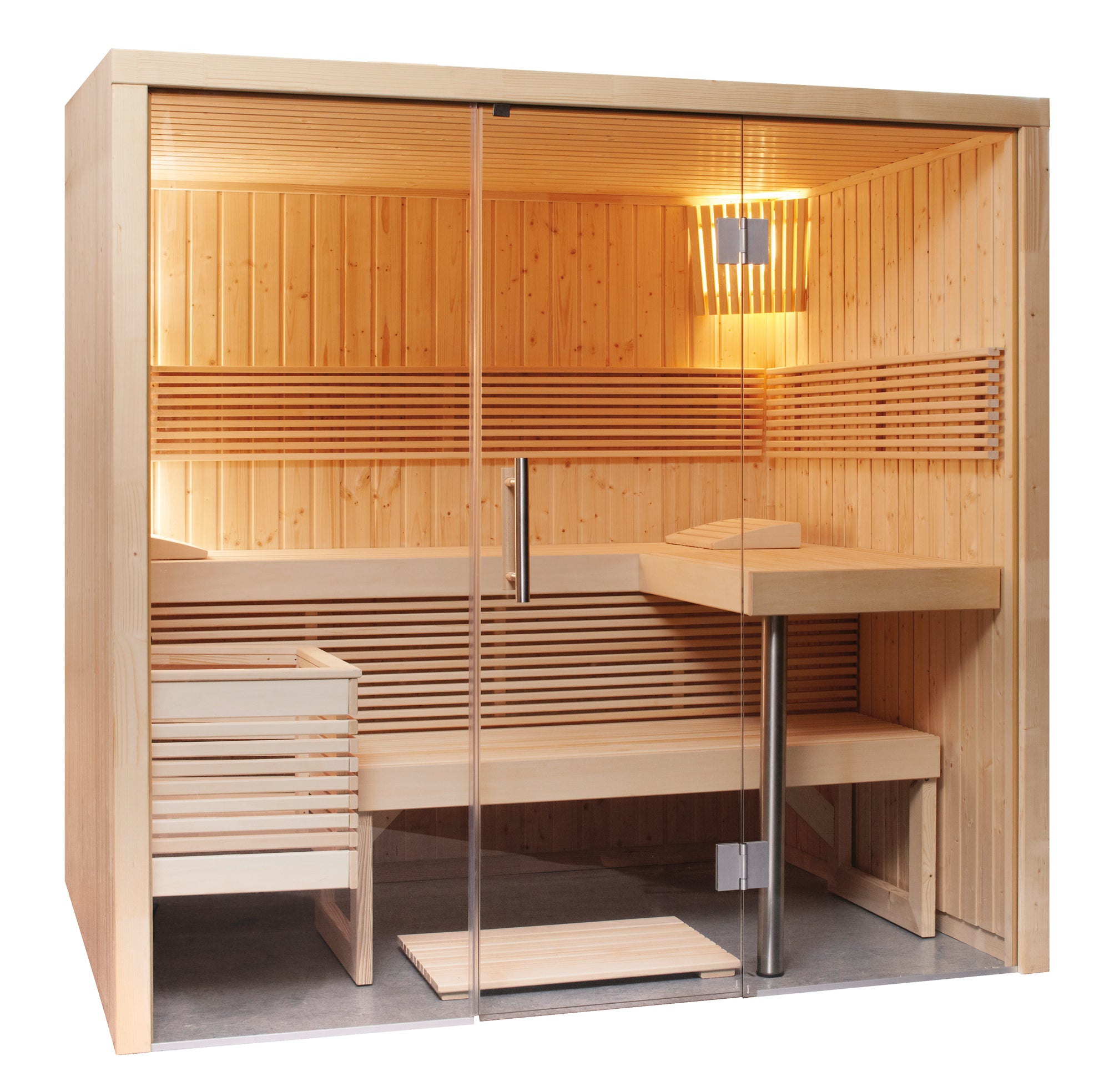 Elementsauna Inndoor  Panorama Small aus Fichte 2139 x 1642 x 2010mm