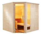 Harvia Massivsauna Komfort Corner aus massiver Fichte 2060 x 2060 x 2040mm