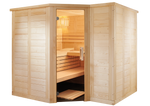 Massivsauna  Polaris Large aus massiver Fichte 2340 x 2060 x 2040mm