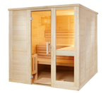Massivsauna Komfort Large  aus massiver Fichte 2080 x 2060 x 2040mm