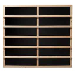 Infrarot-Wärmeplatten  938mm x 856mm, 230V/515W mit Rückenlehne in hellem Holz