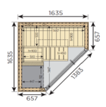 Saunakabine Harvia Variant View Corner S1616CV  Lager/Ausstellungsabverkauf