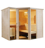 Arktis Infra+ Massivsauna: Sauna-Infra-Kombi 2340 x 2060 x 2040 mm