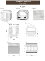 SAUNA LUNA 2,3 X 2,4 M