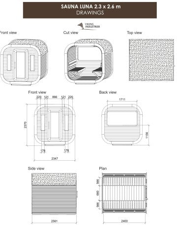 SAUNA LUNA 2,3 X 2,4 M