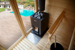 Linear 18 compact schwarz Holzofen