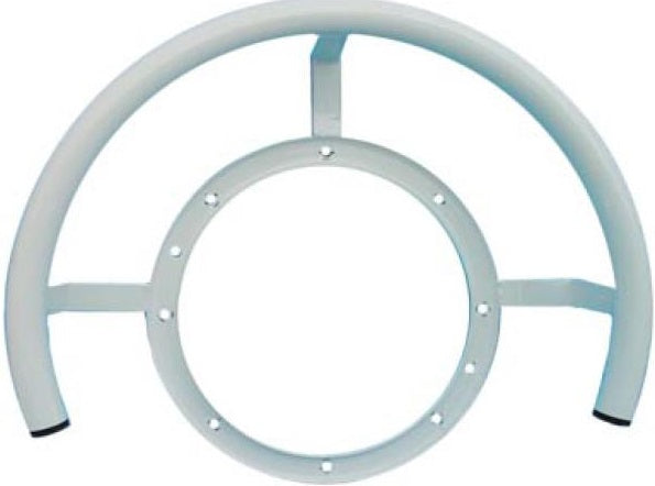 Rundhaltebügel inkl. Flansch für Gegenstromanlage, weiß beschichtet