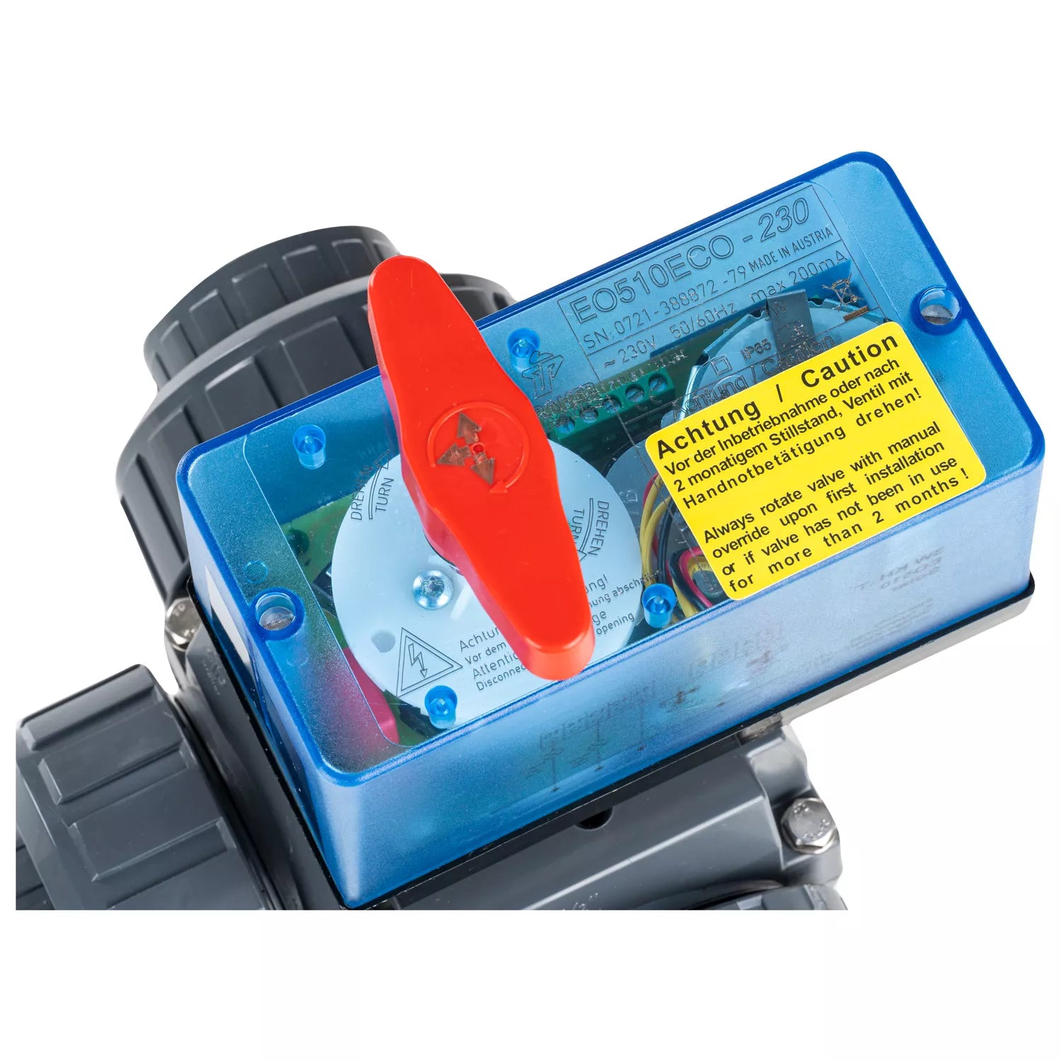 Praher 3 Wege-Solar Motorkugelhahn S4 mit Druckausgleichsbohrung 230 V d40